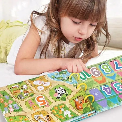 Montessori Quiet Book, Montessori Busy Book for Kids to Develop Learning Skills, Preschool Educational Toy for Boys and Girls