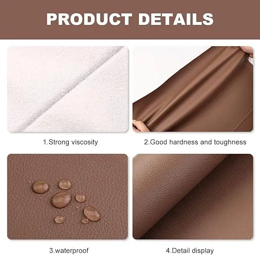 Leather Repair Patch for Upholstery Leather Repair Tape, Self-Adhesive Genuine Leather Patch Black Colour Brown Colour