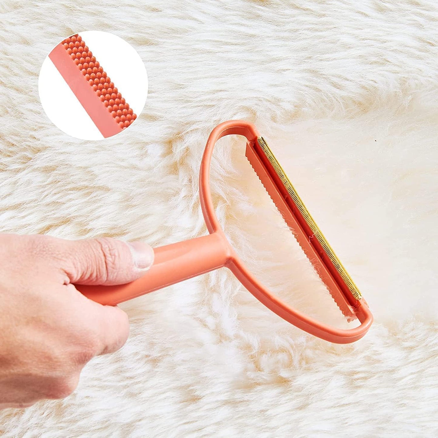 Mini Portable Manual Lint Remover Reusable Lint Remover for Clothes and Carpet Hair Remover for Couch Multicolor (Pack of 2)