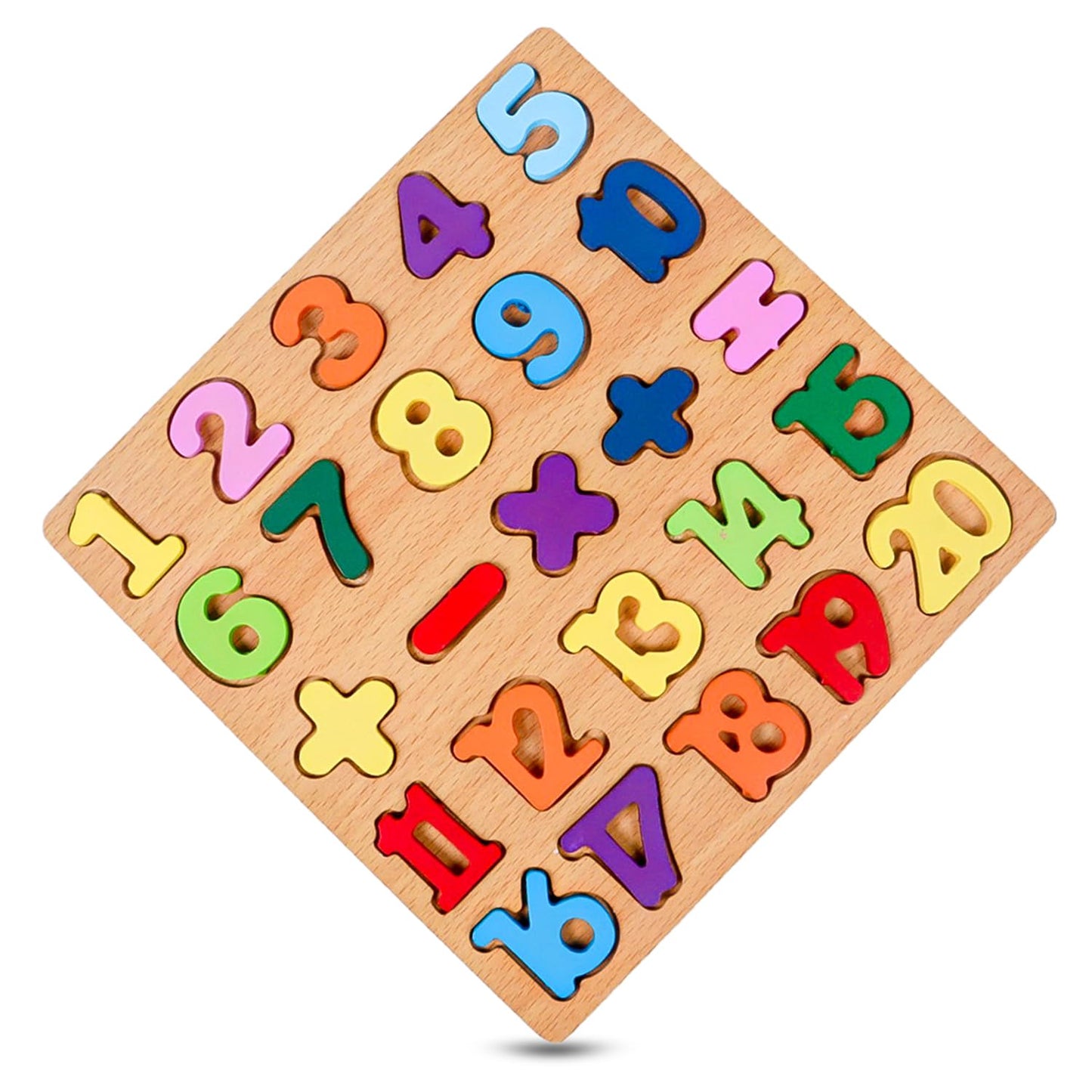 WOODEN NUMBER LETTERS PUZZLE