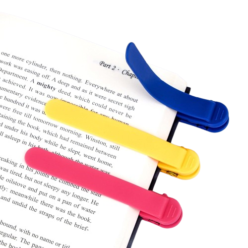 3Pcs Smart Bookmark Colorful Plastic Bookmarks Page Holder Clips Bookmark Clips for Reading Book