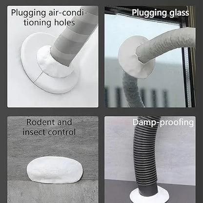 Sealing Cement Airs Conditioner Clay Sealant White Sewer Mending Plasticine Waterproof Cements Repair, Fill Holes, Cracks, Gaps and Voids Around Windows, Doors, Pipes,2 Pcs