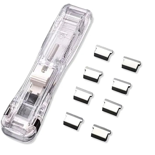 Binder Clips Paper Clamps Desktop Stapler for Office Desk Accessories Home Supplies, 30 Sheet Capacity (White)