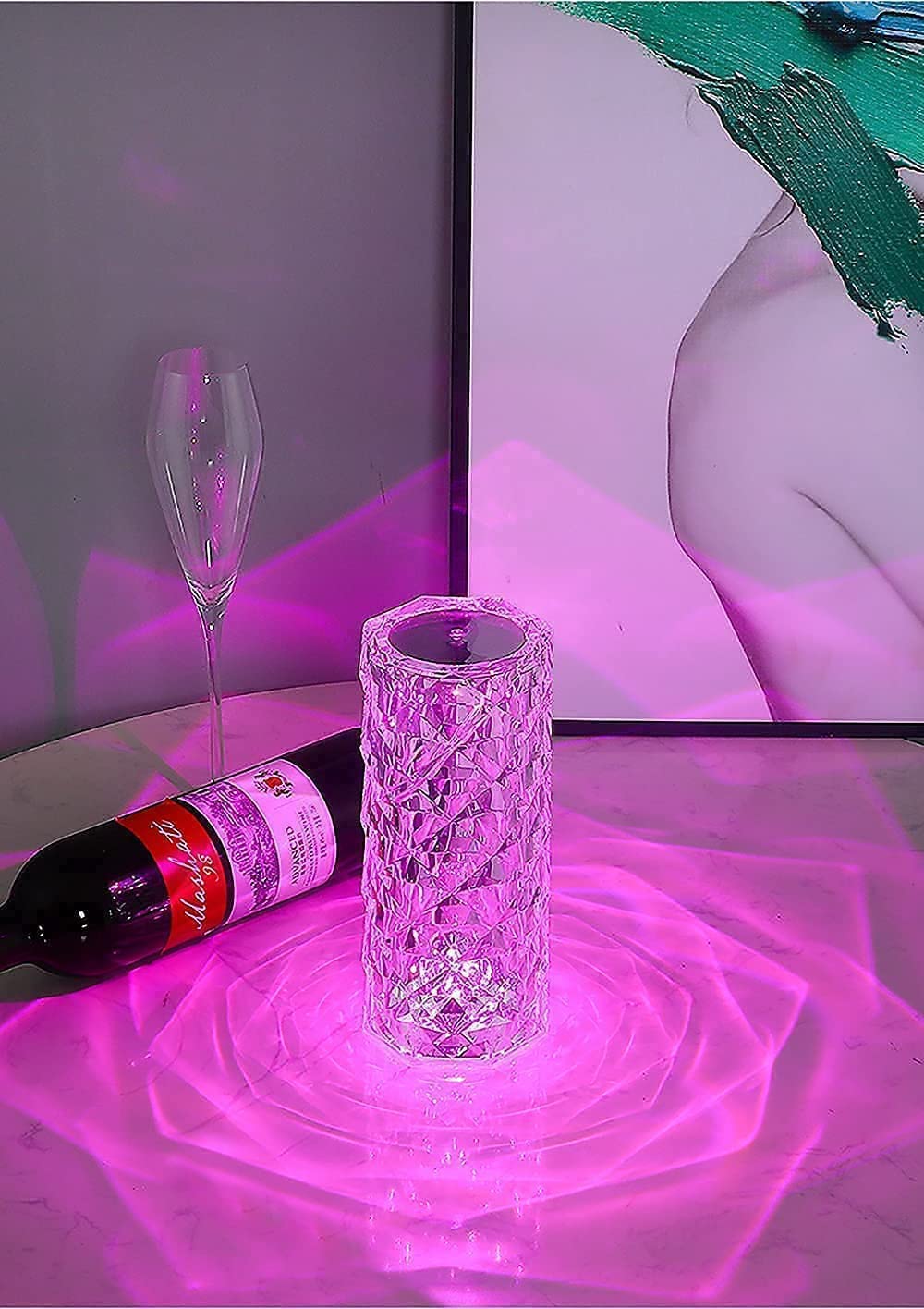 Magic Rose Crystal Lamp