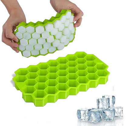 Ice Cube Tray Silicone for Freezer Honeycomb  Ice Cube Mould Flexible Tray for Freezer, Chocolate Cake Maker, Ice Trays for Chilled Drinks, Reusable