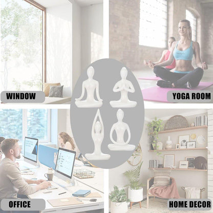 3 PCS YOGA POSE STATUE SET