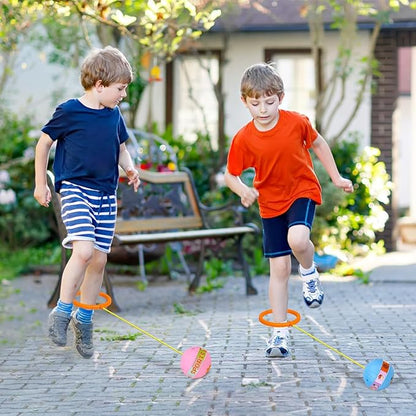 Glowing Bouncing Ball | Ankle Skip Ball - Flashing Jumping Ring Sparkling Led Light Ball, Colorful Light Ball for Fun & Play for Kids and Adults