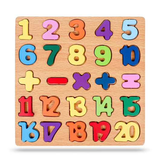 WOODEN NUMBER LETTERS PUZZLE