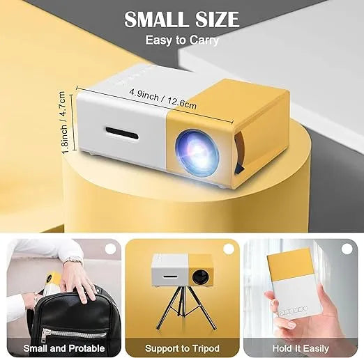 Projector Portable 1080P LED Projector, Pocket Video Projector for Home Theater Movie Projector