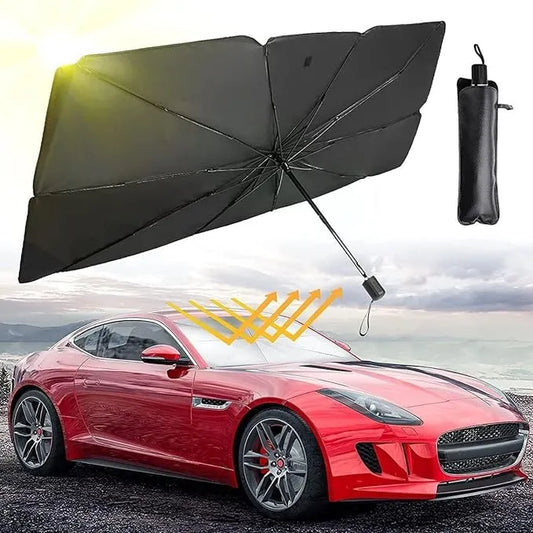 Car Windshield Sun Shade Umbrella, Foldable Car Sunset Umbrella Cover UV Block Car Front Window (Pack of 1)