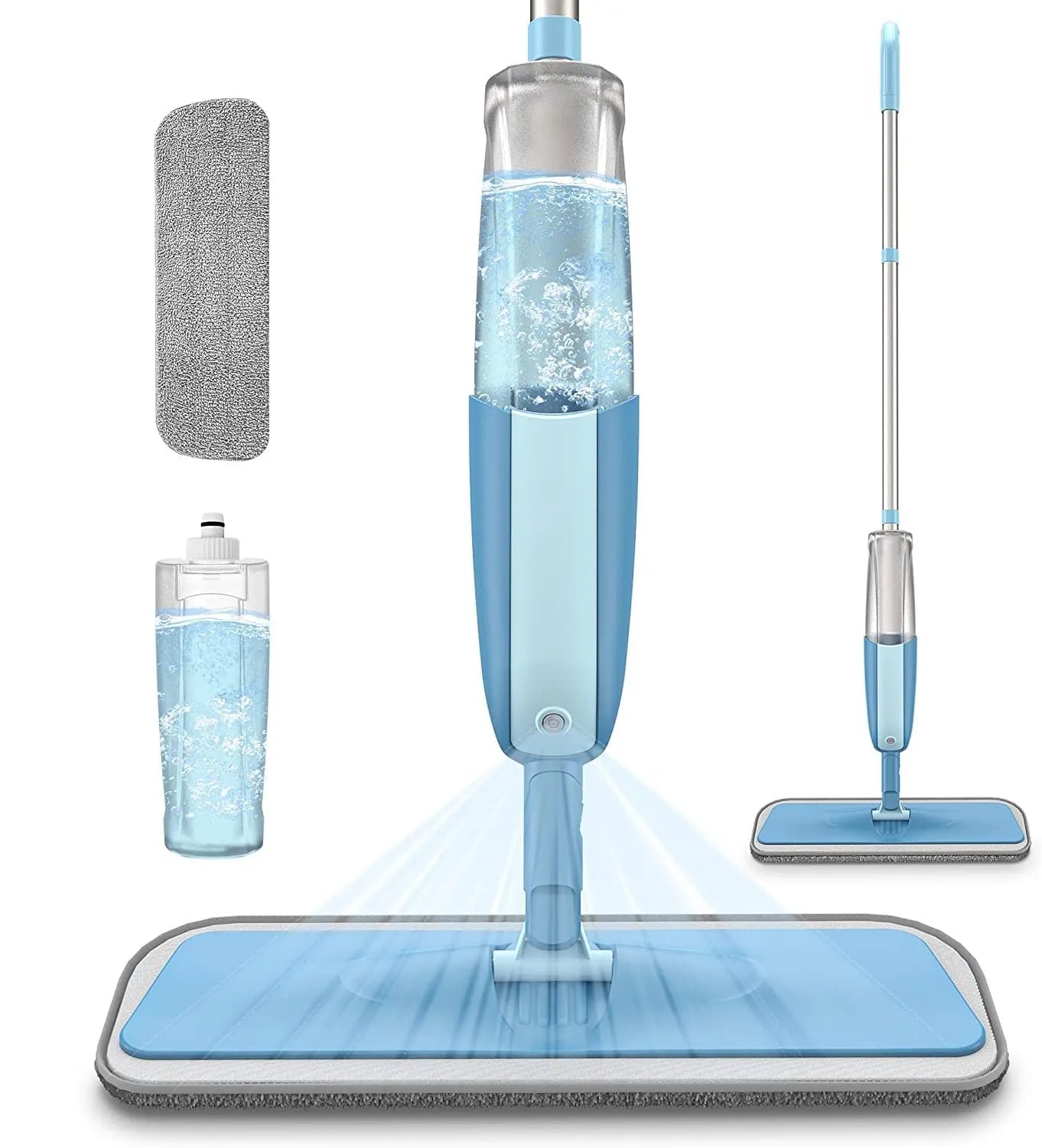Stainless Steel Microfiber Floor Cleaning Spray Mop with Removable Washable Cleaning Pad and Integrated Water Spray Mechanism,360 Degree Easy Floor Cleaning (MULTICOLOUR)