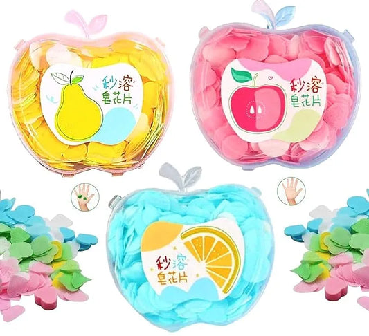 Travel Paper Soap - Fruit Smell Perfume Paper Soap Strips, Portable Paper Soap in Bottle - Hand Wash Paper Soap, Flavored Paper Soap