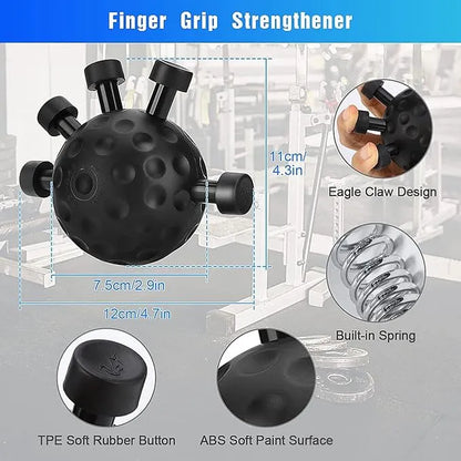 Ultimate Finger Hand Strengthener Grip - Adjustable Resistance Hand Balls Gripper Exerciser Strength Trainer for Forearm Guitar Training Musician Rock Climbing Therapy