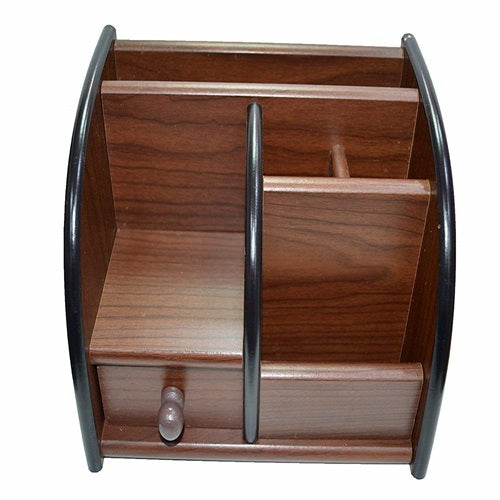 WOODEN PEN STAND ROUND