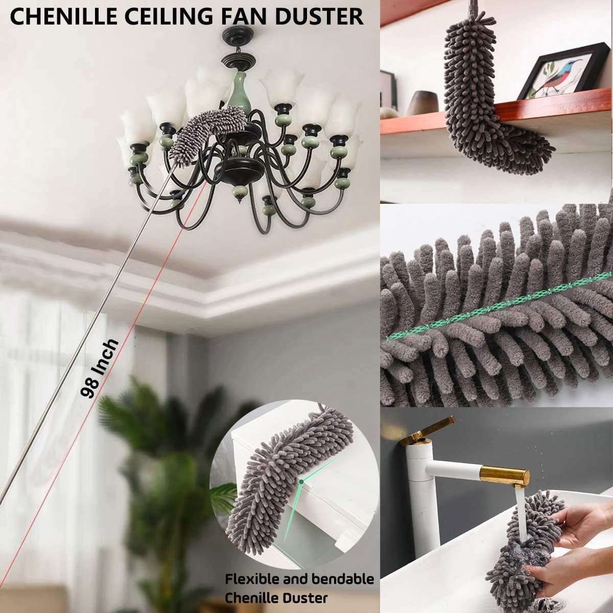 4PCS FEATHER DUSTER CLEANING SET