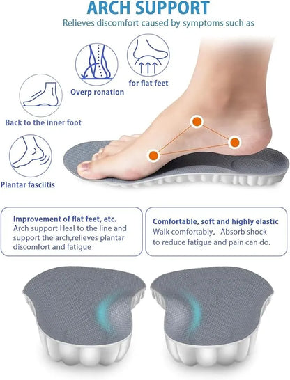 4D Foam insole for shoes men and Women,Replacement Shoe Inserts for Sports Shoes, Walking, Running, Sports, Formal & Safety Shoes insoles : 40-45