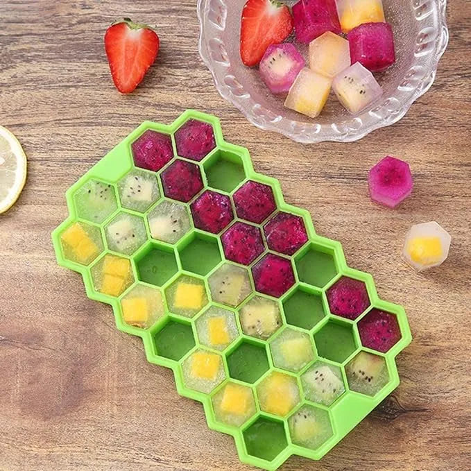 Ice Cube Tray Silicone for Freezer Honeycomb  Ice Cube Mould Flexible Tray for Freezer, Chocolate Cake Maker, Ice Trays for Chilled Drinks, Reusable