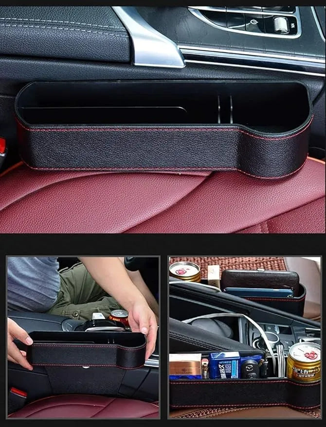 Automobiles Car Seat Gap Filler Organizer, Multifunctional Car Seat Organizer, Auto Console Side Storage Box With Cup Holders For Holding Phone, Sunglasses