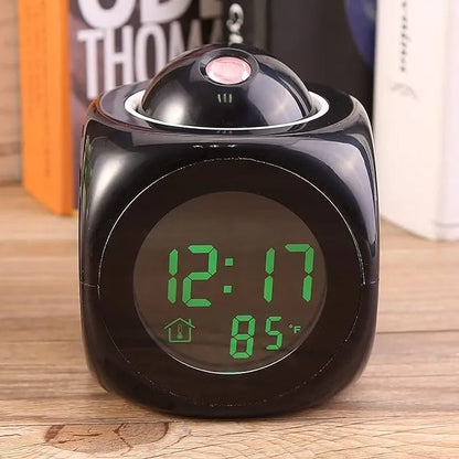 Voice Projection Alarm Clock with Weather Station, LED, Temperature and Wake Up Projector