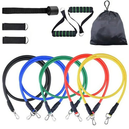 Gym Power Resistance Band Set for Workout, Resistance Band for Exercise, Resistance Band for Pull ups, tricep, Legs, Rubber Tube with Door Anchor and Hook