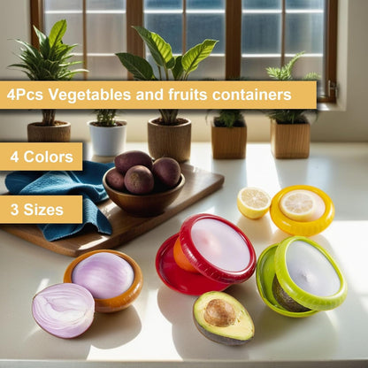 4PC FRUIT VEGETABLE STORAGE BOX SET