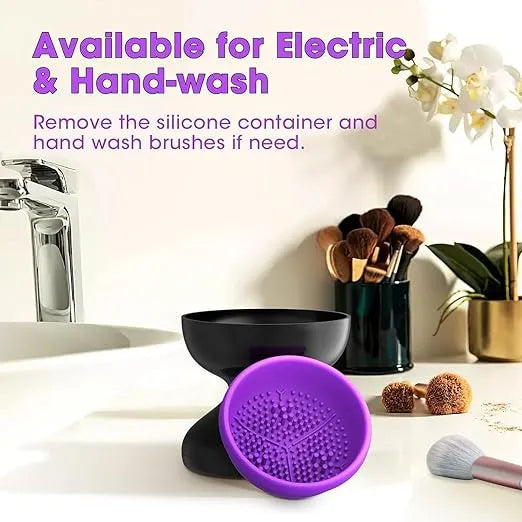 Electric Makeup Brush Cleaner, Make up Brush Clean Machine, Brush Cleaning Mat, Automatic Cosmetic Paint Brush Cleaner Spinner