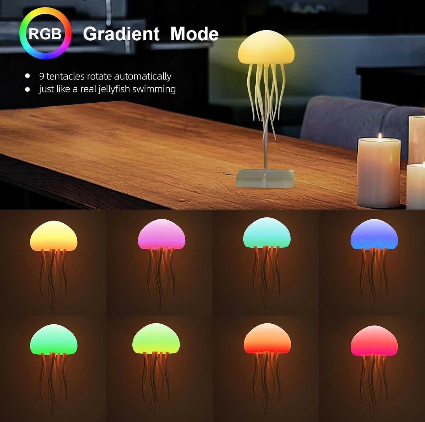 LED Cute Jellyfish Night Light