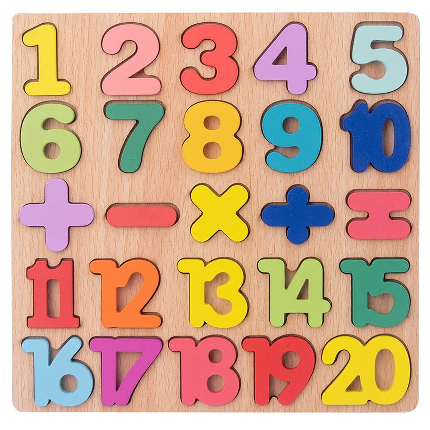 WOODEN NUMBER LETTERS PUZZLE