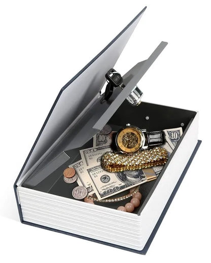 Hidden Safe Book Dictionary Style Locker Vault Box with 2 Keys Jewelry Cash Box Locker Book Safe Mini Locker for Office Home