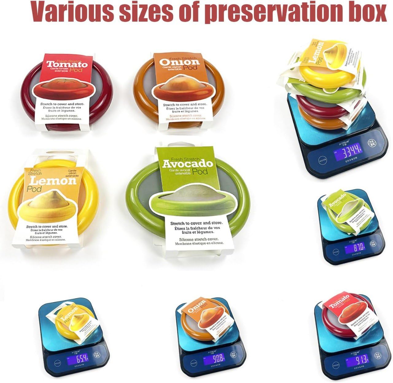 4PC FRUIT VEGETABLE STORAGE BOX SET