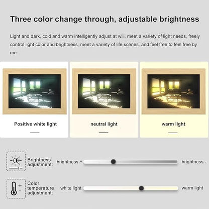 Light Painting, LED Illuminated Painting Light Photo Frame Simulated Sunlight Japanese Anime Style Modern Decorative for Indoor