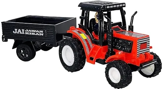 Farmer Tractor Toy with Trolley Toy for Kids