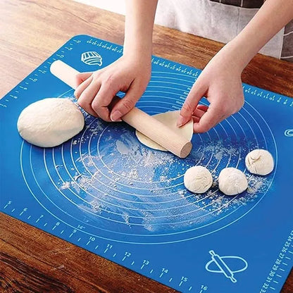 Silicone Baking Mat Silicone Chapati Atta Kneading Mat Non-Stick Fondant Rolling Mat Stretchable for Kitchen Roti Chapati