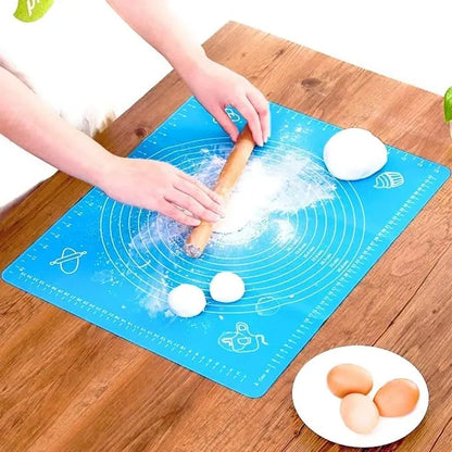 Silicone Baking Mat Silicone Chapati Atta Kneading Mat Non-Stick Fondant Rolling Mat Stretchable for Kitchen Roti Chapati