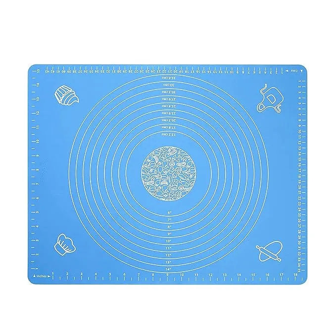 Silicone Baking Mat Silicone Chapati Atta Kneading Mat Non-Stick Fondant Rolling Mat Stretchable for Kitchen Roti Chapati