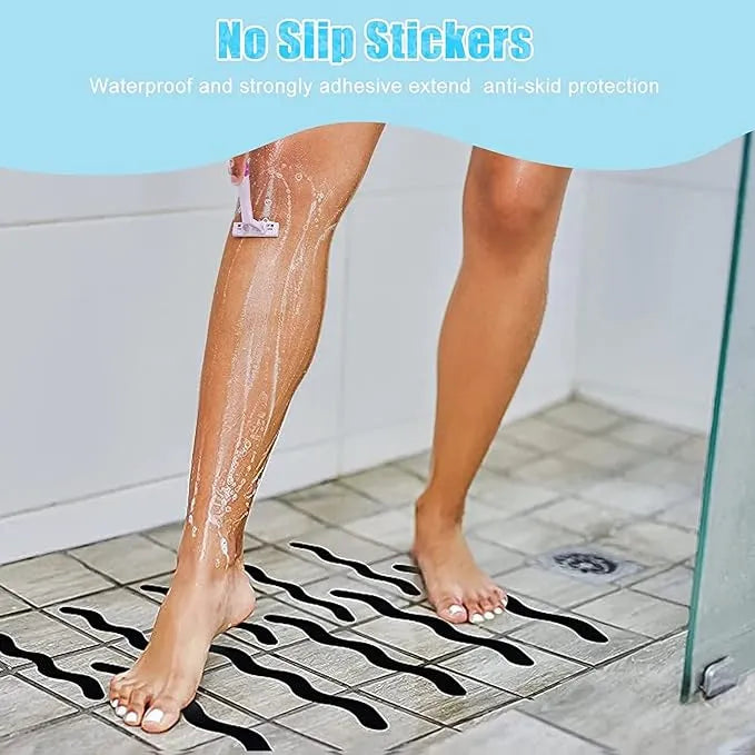 Non-Slip Bathtub Stickers 24 Pcs, Anti Slip Shower Strips Treads Stickers