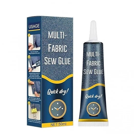 Quick Dry Fabric Glue Stitch Liquid Sewing No Sew Glue Fast Tack Bonding Repair Clothes Ultra-stick for Clothing Permanent Waterproof