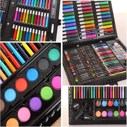 Children Deluxe Art Drawing Crayon Color Set for Kids Case Art and Craft Supplies Drawing and Painting Set Great Gift (150Pcs -MULTI COLOR)