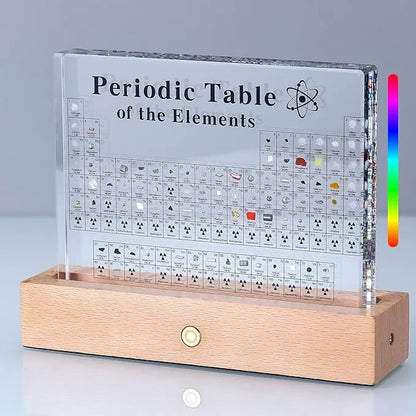 Periodic Table with Real Elements Inside, Acrylic Periodic Table with Flannel Bag, 3D Periodic Table of Elements, Chemistry Gifts for Kids Adults Teacher