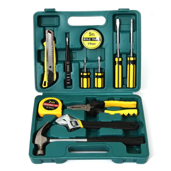 12 PC HOUSEHOLD TOOL BOX