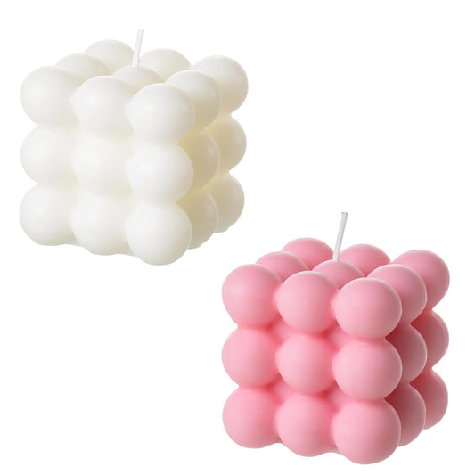 Bubble Candle - Ivory Colors Cute Cube Soy Wax Candles, Home Decor Candle, Scented Candle Set of 1 Pieces, Home Use and Gifting | Valentines | Scented Bedroom Candles