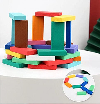 Wooden Blocks | Tumbling Tower Toys with Dices | Stacking & Balancing Games