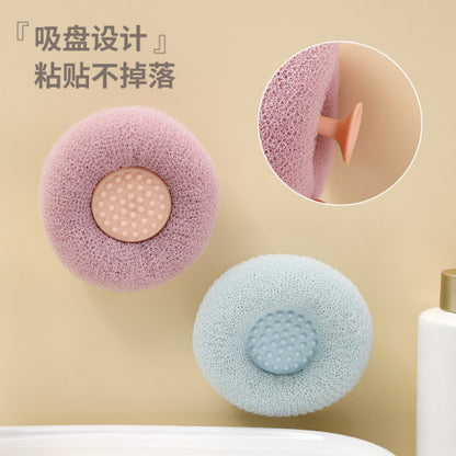 Bath Shower Sponges Set,Reusable Exfoliating Loofahs Shower Balls with Sucket,Easy to Hanging&Washing,Skin Care Shower Sponges Scrub Mesh Body Beauty Brush Ball for Women Men