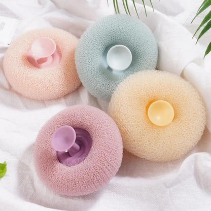 Bath Shower Sponges Set,Reusable Exfoliating Loofahs Shower Balls with Sucket,Easy to Hanging&Washing,Skin Care Shower Sponges Scrub Mesh Body Beauty Brush Ball for Women Men