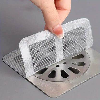 Disposable Bathroom Drain Cover Hair Catcher Shower Drain Mesh Stickers, Bathroom, Laundry, Bathtub, Kitchen, Sink, for Human and pet Hair