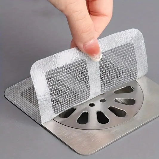 Disposable Bathroom Drain Cover Hair Catcher Shower Drain Mesh Stickers, Bathroom, Laundry, Bathtub, Kitchen, Sink, for Human and pet Hair