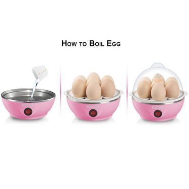 Egg Boiler Electric Automatic Off 7 Egg Poacher for Steaming, Cooking Also Boiling and Frying 400 W