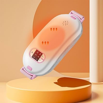 VODIQ Portable Cordless Heating Pad for Menstrual Cramps Relief, Heating Pad for Stomach, 3-Speed Temperature Adjustment and 4-Speed Massage Modes, Back and Belly for Women