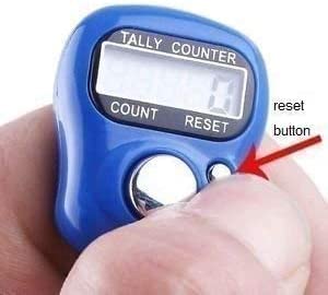 MILONI USA Mini Hand Tally Counter Finger Ring Digital Electronic Head Count,Japa Counter Counting Machine for Mantra Jap and Cricket Umpire and Various Counting Purpose Small