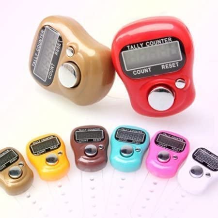 MILONI USA Mini Hand Tally Counter Finger Ring Digital Electronic Head Count,Japa Counter Counting Machine for Mantra Jap and Cricket Umpire and Various Counting Purpose Small